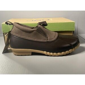 JBU Marsh Waterproof Boots Mens Size 9 Brown Slip On Ankle Rain Duck Shoes